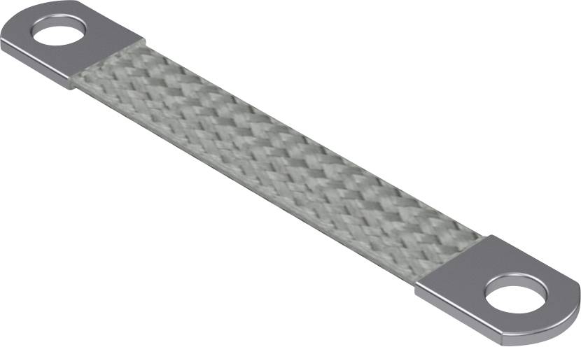 Taśma uziemiająca Hebotec 5-KT004010004C, 100 mm, Komponent 1: Płaski pas uziemiającyOtwór montażowy 1: M4Otwór montażow - obrazek 1