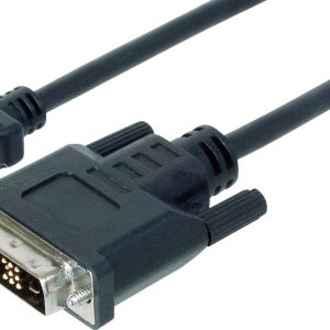 Digitus HDMI / DVI adapter Wtyczka HDMI-A, DVI-D 18+1pin Złącze 2.00 m czarny AK-330300-020-S ze złączem śrubowym Kabel