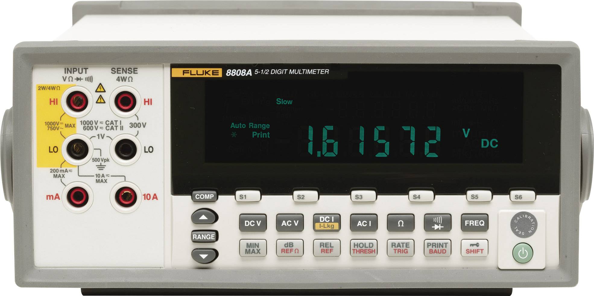 Fluke Calibration 8808A/TL 240V Multimetr stołowy cyfrowy CAT I 1000 V, CAT II 600 V Wyświetlane liczby: 200000 - obrazek 1