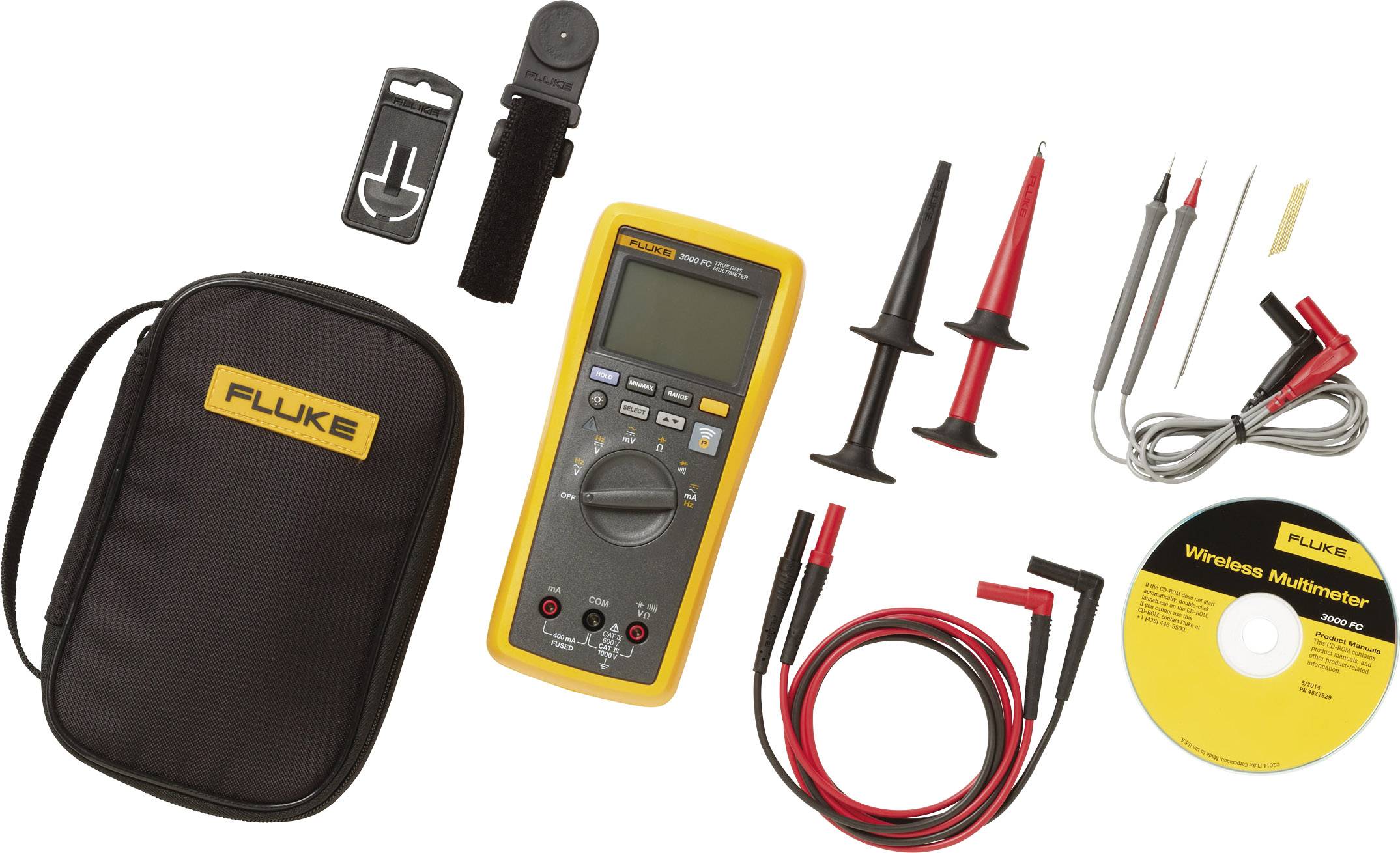 Fluke FLK-3000FC/EDA2 COMBO KIT Multimetr cyfrowy wyświetlacz graficzny, rejestrator danych CAT III 1000 V, CAT IV 600 V - obrazek 1