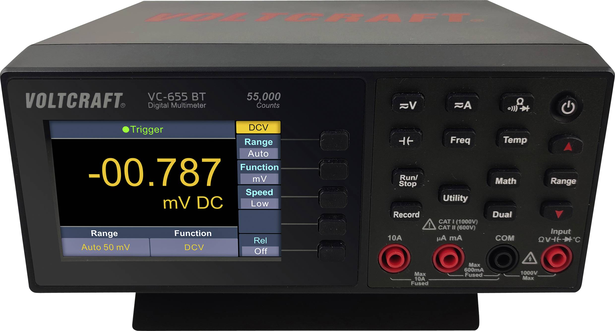 VOLTCRAFT VC-655 BT Multimetr stołowy Kalibracja (ISO) cyfrowy CAT I 1000 V, CAT II 600 V Wyświetlane liczby: 55000 - obrazek 1
