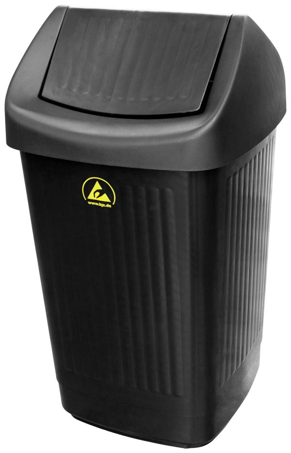 BJZ A-35059 ESD Kosz na papier 50 l (S x W x G) 36 x 65 x 36 cm tworzywo sztuczne czarny 1 szt.