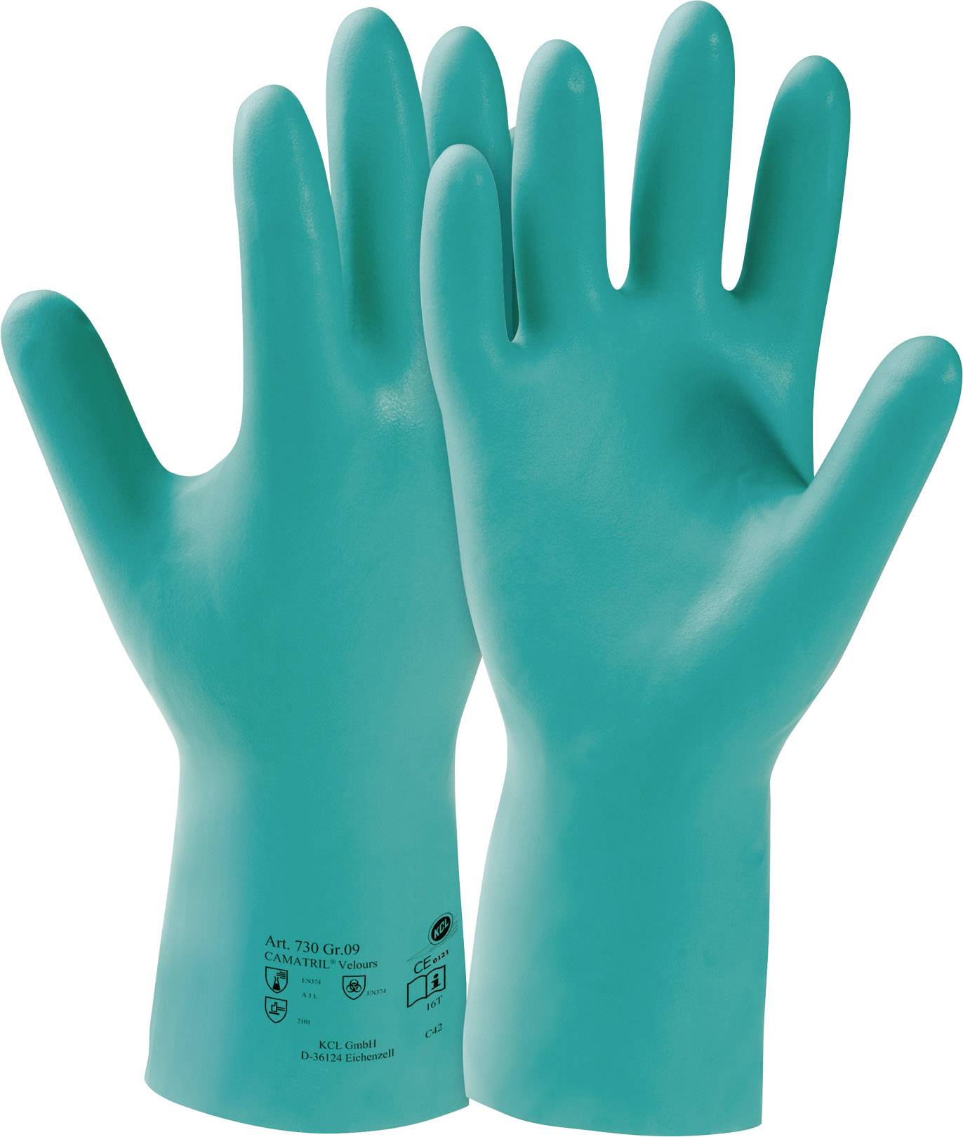 Rękawice odporne na chemikalia KCL Camatril® 730-10, Rozmiar rękawic: 10, XL, niebieski - obrazek 1
