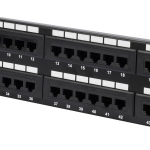 Digitus DN-91648U 48 Portów Patchpanel 483 mm (19″) CAT 6 2 U wielobarwny Niezamontowany