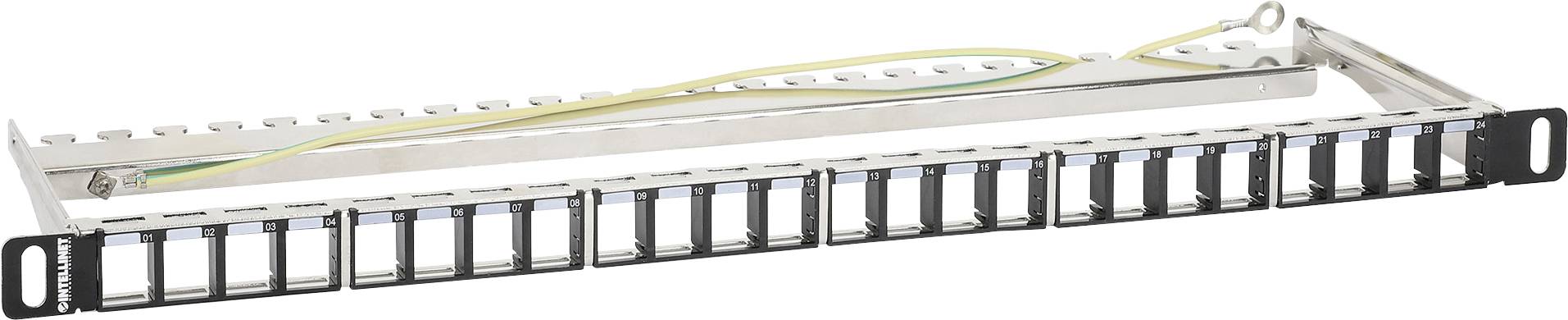 Intellinet 24-Port Patchpanel geschirmt und unbestückt 0,5 HE schwarz für Keystone-Jacks 483 mm (19") brak specyfikacji - obrazek 1