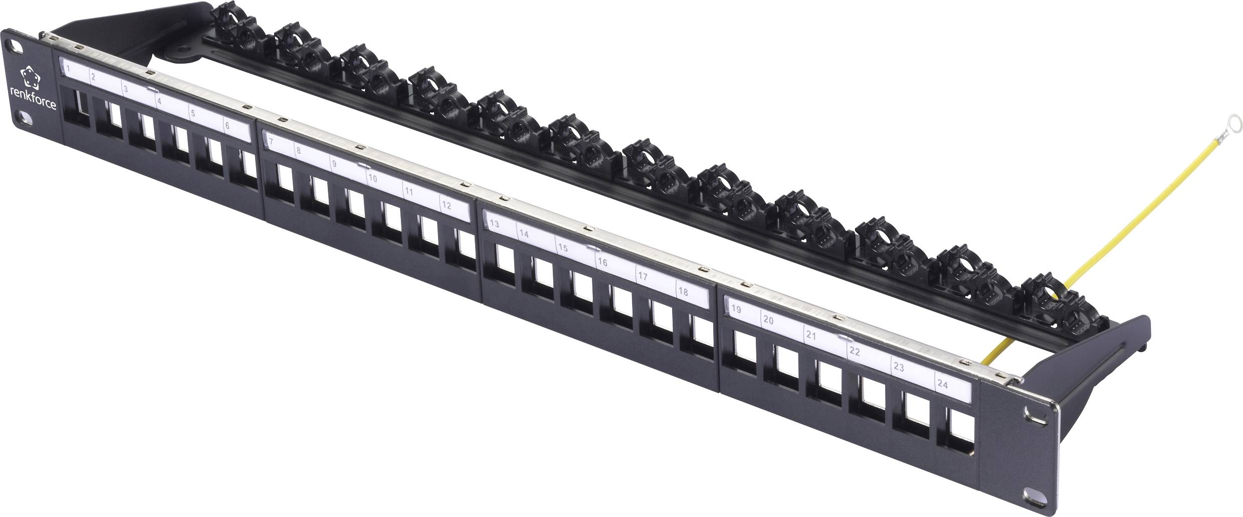 Renkforce 24 Porty 483 mm (19") 1 U czarny Niezamontowany - obrazek 1
