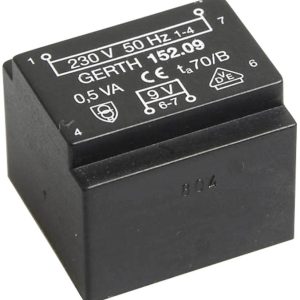Transformator do PCB, EE 20/10,5 Gerth PT200901 230 V N/A N/A 0.5 VA Transformator do PCB, EE 20/10,5 Gerth PT200901 230 V N/A N/A 0.5 VA