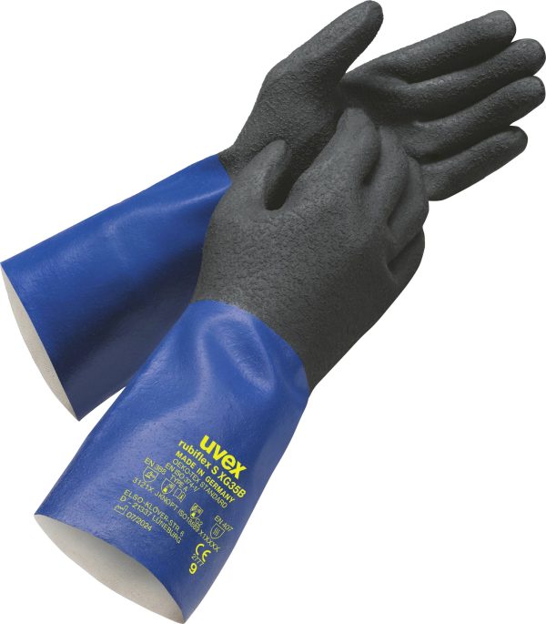 uvex 6055707 rubiflex S XG35B Rękawice odporne na chemikalia Rozmiar rękawic: 7 EN 388:2016, EN 407:2020, EN 374-1:2016/