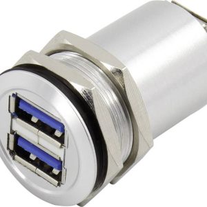 TRU COMPONENTS USB-14 Podwójne złącze żeńskie USB A 3.0 złącze żeńskie do wbudowania 2 złącza żeńskie USB A na 2 złącze TRU COMPONENTS USB-14 Podwójne złącze żeńskie USB A 3.0 złącze żeńskie do wbudowania 2 złącza żeńskie USB A na 2 złącze