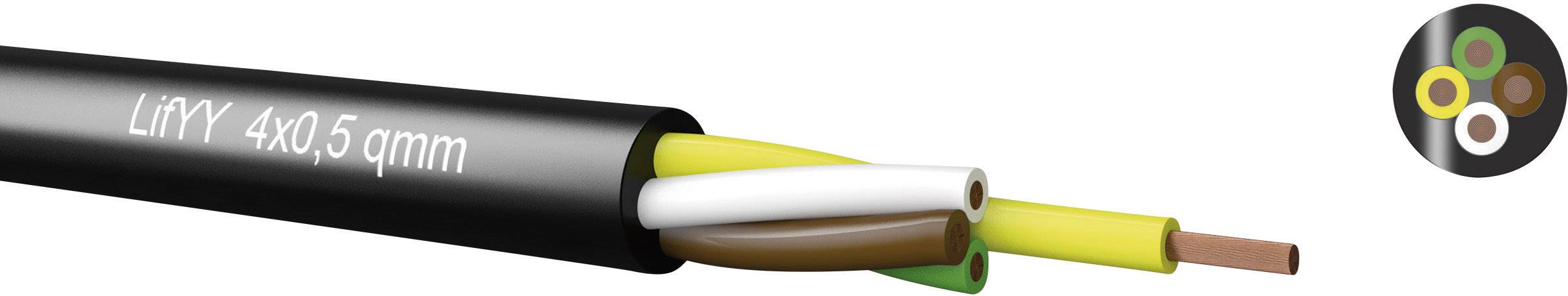 Przewód sterowniczy Kabeltronik LifYY 240202500-1, 2 x 0.25 mm², Produkty w metrach bieżących, czarny - obrazek 1