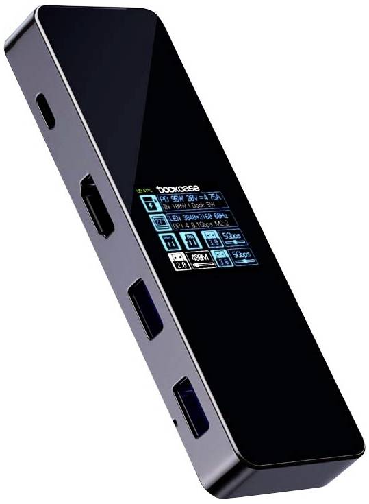 Stacja dokująca USB-C® Dockcase zintegrowany wyświetlacz, z funkcją ładowania, zasilanie USB-C®, zintegrowany czytnik ka - obrazek 1