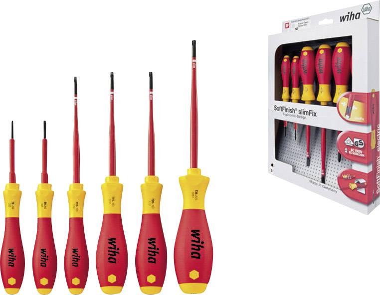 Zestaw wkrętaków Wiha VDE-Torx-Schraubendreher 1000V 6-tlg. T8-T25 SoftFin.-slimFix 36558 - obrazek 1