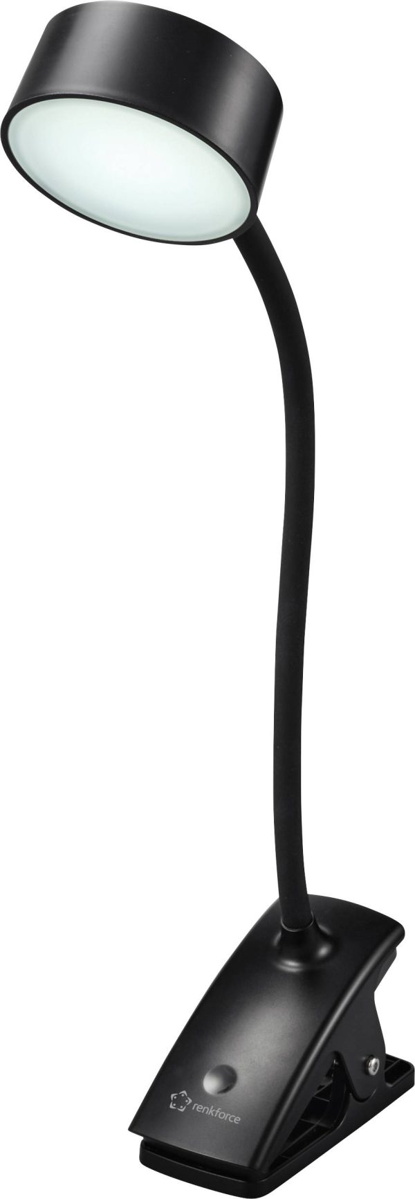 Lampa z zaciskiem Renkforce RF-6053266 LED LED wbudowany na stałe 2 W czarny 300 lm