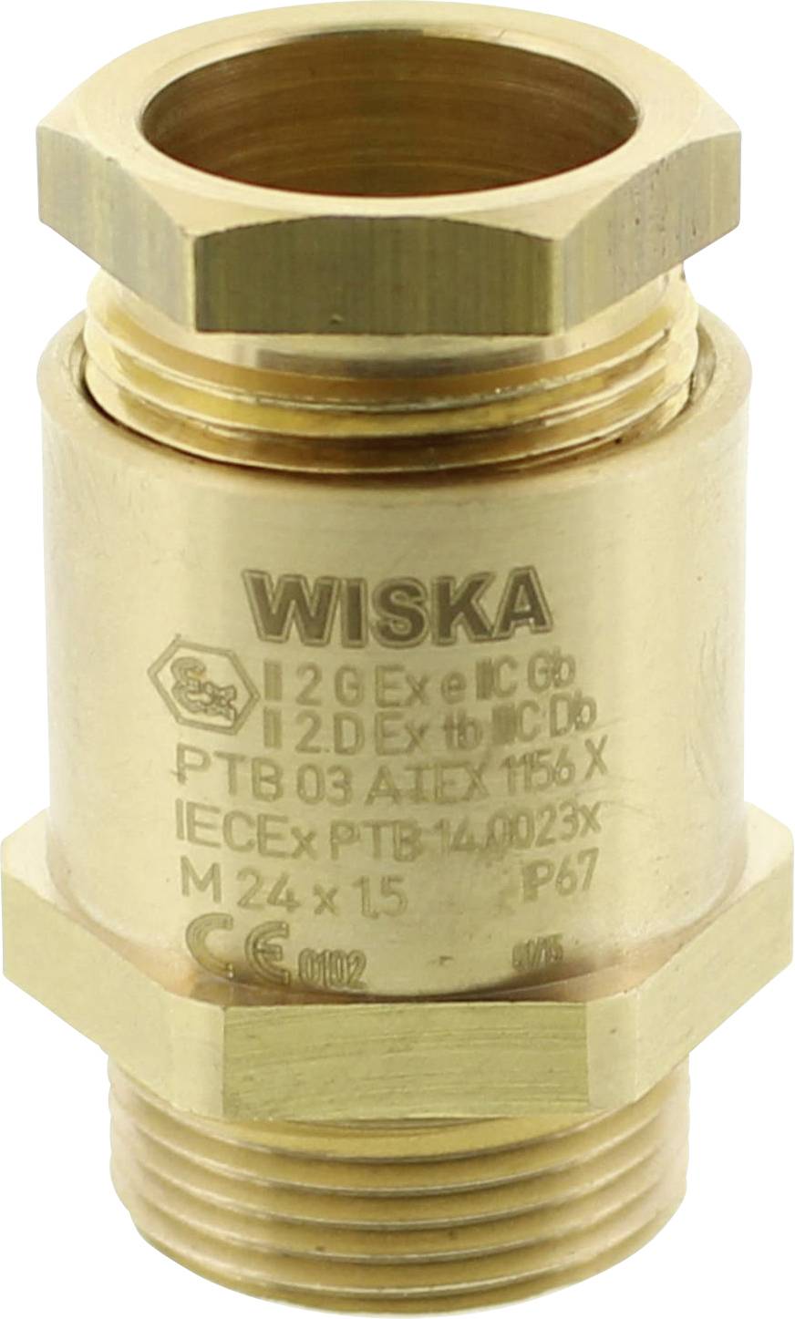Wiska 10030005 Dławnica kablowa odporna na wstrząsy, z uszczelnieniem M20 mosiądz naturalny 1 szt. - obrazek 1