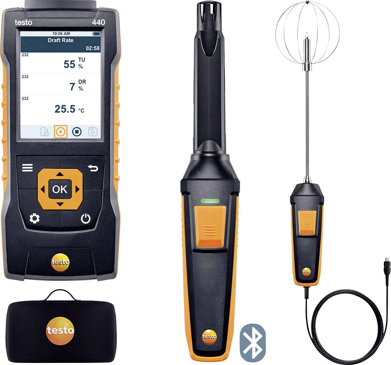 Zestaw pomiarowy jakości powietrza testo 440 Set, Bluetooth® - obrazek 1