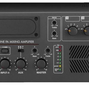 Monacor PA-5480 Wzmacniacz ELA 480 W 5-kanałowy 5 stref Monacor PA-5480 Wzmacniacz ELA 480 W 5-kanałowy 5 stref