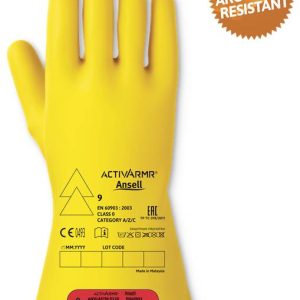 Ansell ActivArmr RIG011Y090 Naturalny lateks Rękawice dla elektryków Rozmiar rękawic: 9 EN 21420:2020, EN 60903 1 par(a) Ansell ActivArmr RIG011Y090 Naturalny lateks Rękawice dla elektryków Rozmiar rękawic: 9 EN 21420:2020, EN 60903 1 par(a)