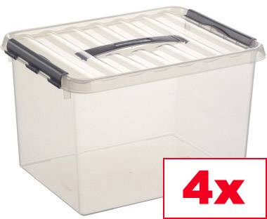 Helit Pojemnik do przechowywania Sunware Q-line przeźroczysty 22 l (S x W x G) 30 x 26 x 40 cm 4 szt.