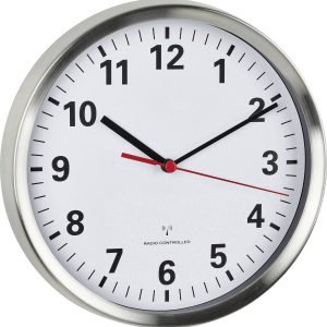 TFA Dostmann 60.3529.02 Sterowany radiowo Zegar ścienny 22 cm x 45 mm aluminiowy cicha praca mechanizmu, funkcja oszczęd TFA Dostmann 60.3529.02 Sterowany radiowo Zegar ścienny 22 cm x 45 mm aluminiowy cicha praca mechanizmu, funkcja oszczęd