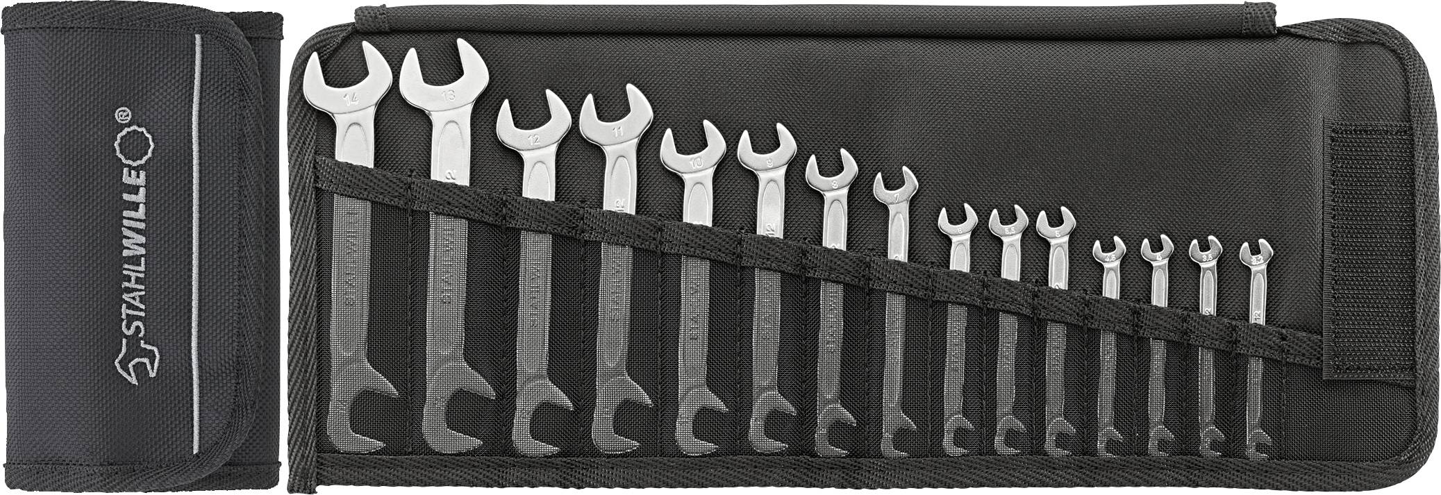 Stahlwille 96400651 12/15 PC Zestaw kluczy płaskich podwójnych 15 szt. Rozmiar klucza (metryczny) (tylko do tytułu) 3.2 - obrazek 1