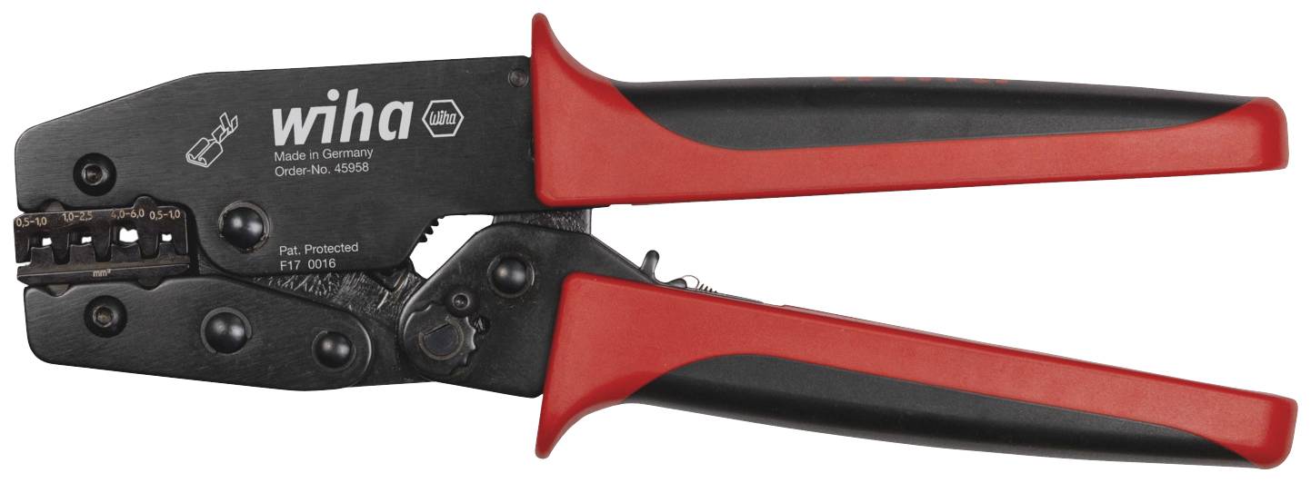 Wiha 45958 Zaciskarka złącze męskie płaskie, nieizolowane, złącze żeńskie płaskie, nieizolowane 0.5 do 6 mm² - obrazek 1