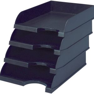 Półka biurkowa na dokumenty BJZ C-199 975, ESD, 330x240x60 mm, czarna