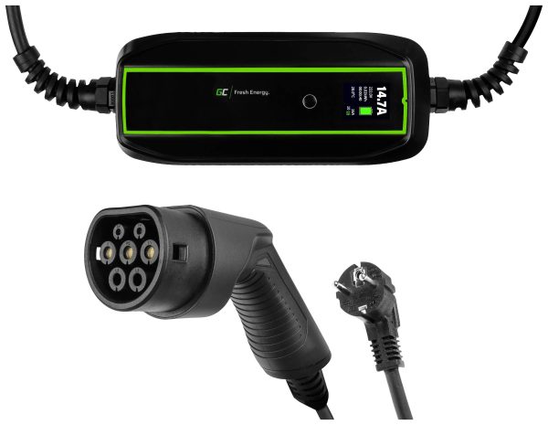 Stacja ładowania samochodów elektrycznych Green Cell EV PowerCable, EV16, Typ 2, 3.6 kW, 6.5 m