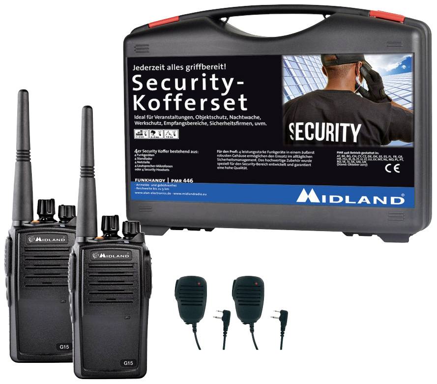 Radiotelefon PMR Midland G15 Pro NC PMR 2er Security inkl. SM 600-M - obrazek 1