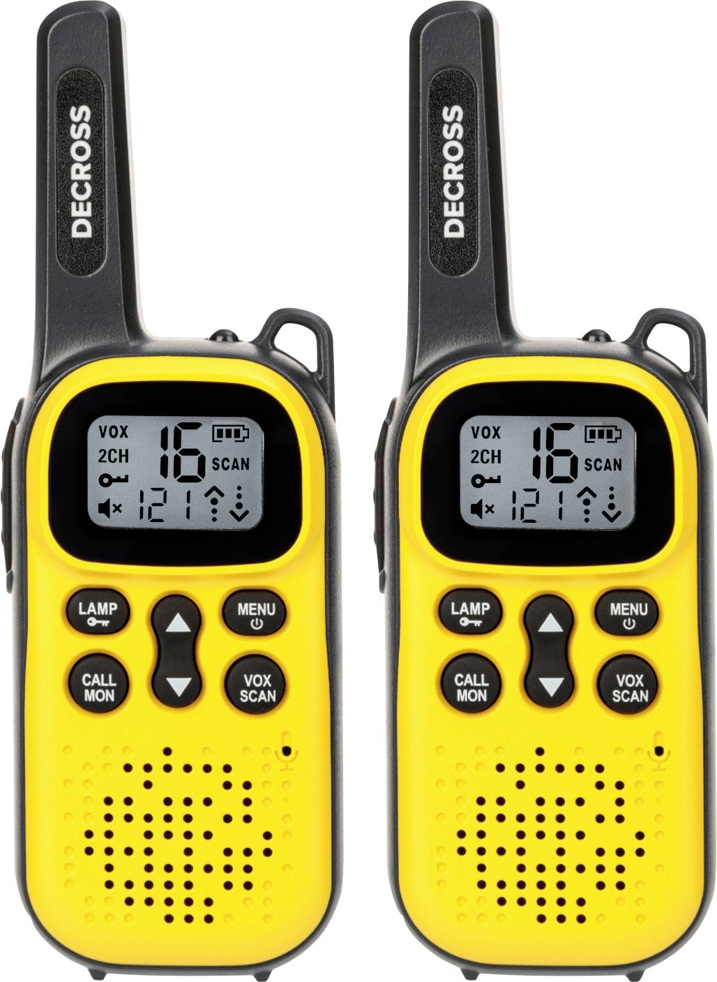 Radiotelefon PMR DECROSS DC43 Gelb 2er-Set - obrazek 1
