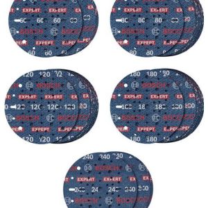 Bosch Accessories 2608902470 Zestaw ściernic Średnica 150 mm Wielkość ziarna=60, 80, 120, 180, 240 1 szt.