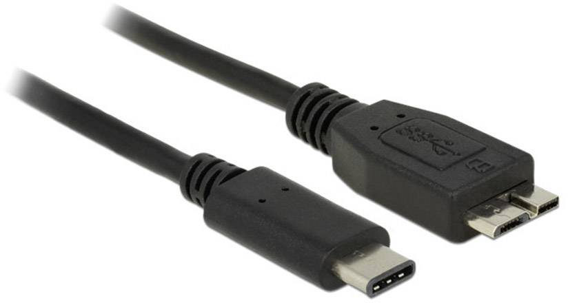 Delock Kabel USB USB 3.2 Gen1 Złącze męskie USB-C®, Złącze męskie USB Micro-B 3.0 0.50 m czarny 83676 - obrazek 1