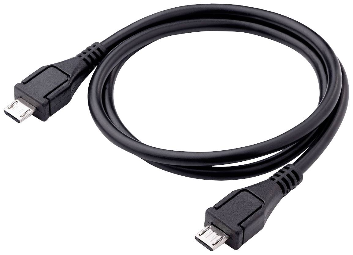 Akyga Kabel USB USB 2.0 Złącze męskie USB Micro-B, Złącze męskie USB Micro-B 0.60 m czarny AK-USB-17 - obrazek 1