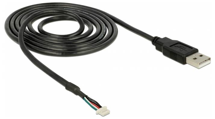 Delock Kabel USB USB 2.0 Złącze męskie USB-A, Złącze SMT 5-pinowe 1.50 m czarny 95985 - obrazek 1