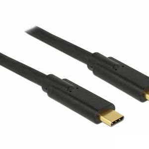 Delock USB-C Kabel USB 2.0 Złącze męskie USB-C®, Złącze męskie USB-C® 4.00 m czarny 83868 Delock USB-C Kabel USB 2.0 Złącze męskie USB-C®, Złącze męskie USB-C® 4.00 m czarny 83868