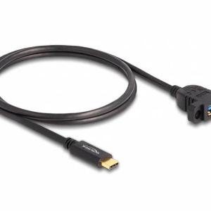 Delock USB-C Kabel Złącze męskie USB-C®, Złącze żeńskie USB-A 1.00 m czarny 87826 Delock USB-C Kabel Złącze męskie USB-C®, Złącze żeńskie USB-A 1.00 m czarny 87826