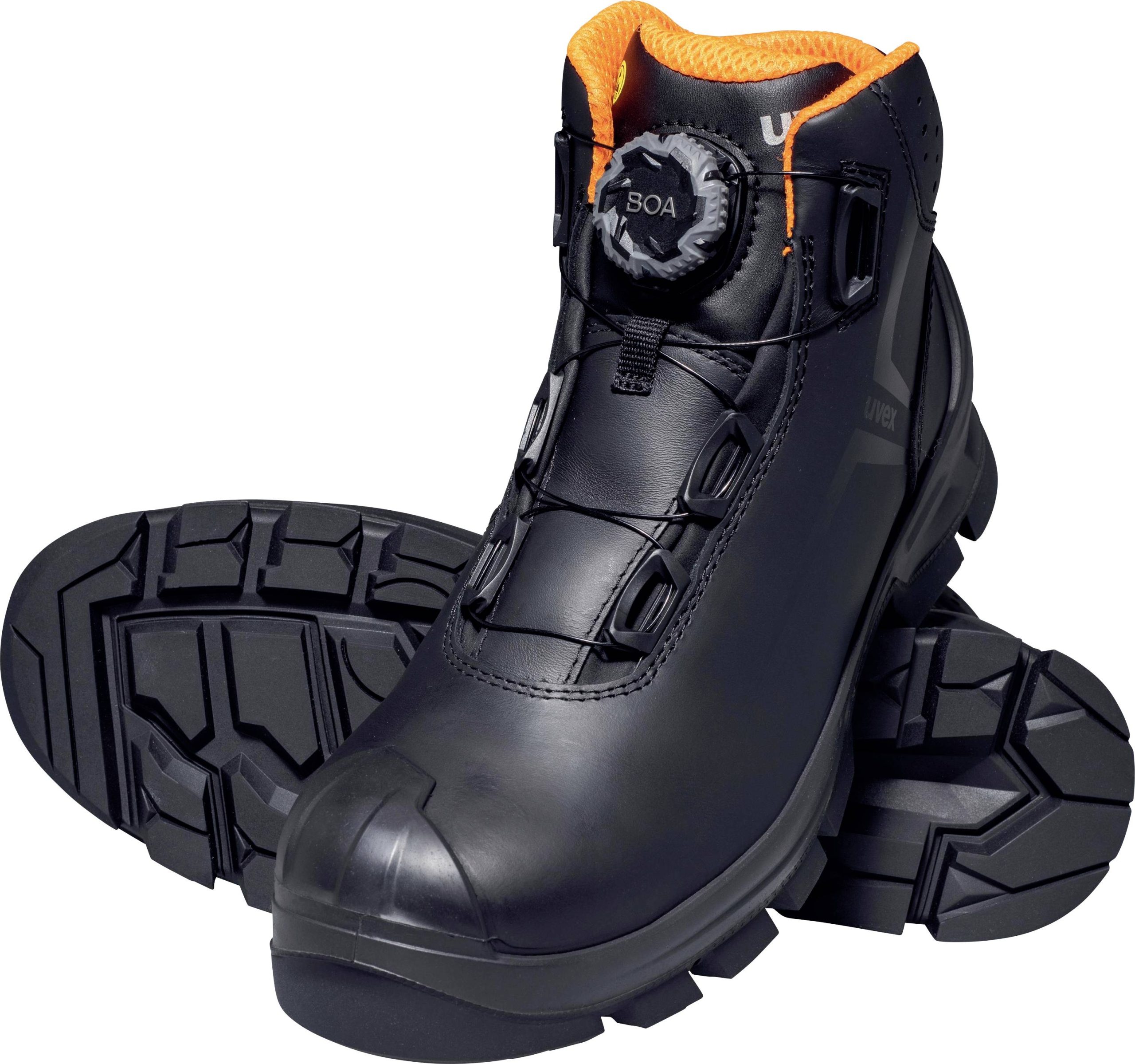 uvex 2 MACSOLE BOA 6532240 Buty ochronne S3 Rozmiar buta (EU): 40 czarny, pomarańczowy 1 par(a) - obrazek 1