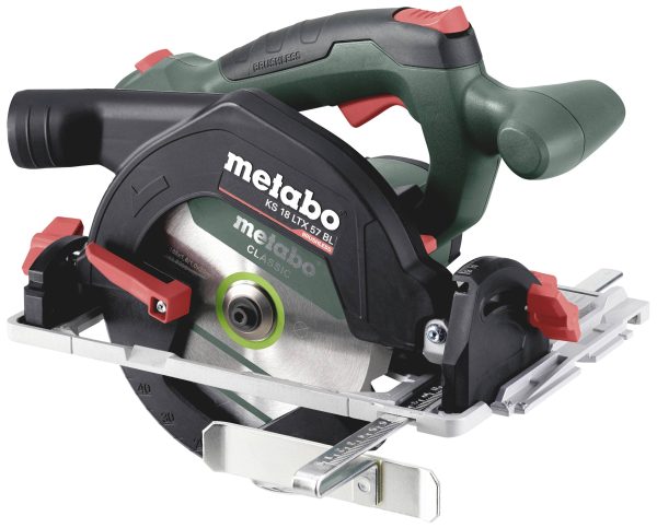 Piła tarczowa akumulatorowa Metabo KS 18 LTX 57 BL 18 V Głębokośc cięcia maks. (90°) 57 mm