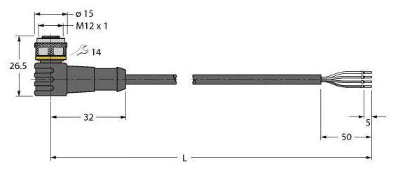 Turck 6625517 Kabel połączeniowy czujnika/aktuatora M12 10 m Ilość pinów: 4 1 szt. sztuka - obrazek 1