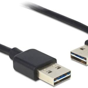 Delock Kabel USB USB 2.0 Złącze męskie USB-A, Złącze męskie USB-A 0.50 m czarny 85176