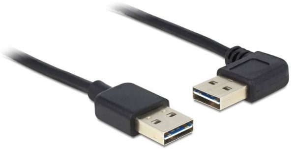 Delock Kabel USB USB 2.0 Złącze męskie USB-A, Złącze męskie USB-A 0.50 m czarny 85176