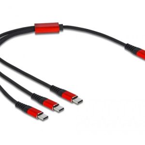 Delock Kabel do ładowania USB USB 2.0 Złącze męskie USB-C®, Złącze męskie USB-C®, Złącze męskie USB-C®, Złącze męskie US