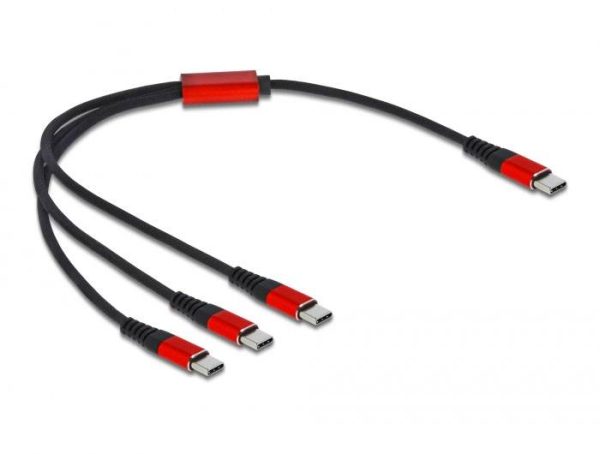 Delock Kabel do ładowania USB USB 2.0 Złącze męskie USB-C®, Złącze męskie USB-C®, Złącze męskie USB-C®, Złącze męskie US