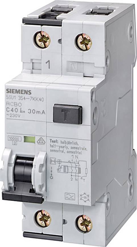 Wyłącznik różnicowoprądowy/automatyczny Siemens 5SU13546KK16 2 styki 16 A 0.03 A 230 V - obrazek 1