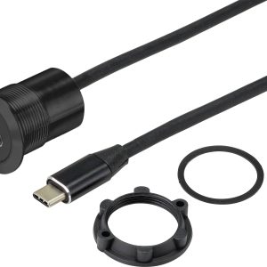 Złącze męskie USB TRU COMPONENTS USB-34-BK TC-9534348, 1.00 m, 1 szt.