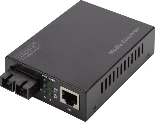 Konwerter multimediów, sieciowy Digitus DN-82120-1 LAN, SC Duplex 1 GBit/s