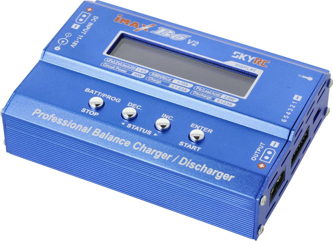 Ładowarka modelarska SKYRC B6DC V2 6 A Akumulator ołowiowy, LiFePO, LiHV, LiIon, LiPo, NiCd, NiMH - obrazek 1