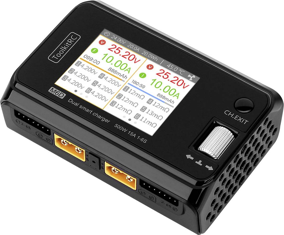 Ładowarka modelarska Toolkit RC M6D 25 A LiPo, LiFePO, LiIon, LiHV, NiMH, Akumulator ołowiowy, NiCd - obrazek 1