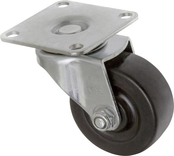 TOOLCRAFT TO-5137884 Kółko obrotowe gumowe 50 mm z płytką montażową Maksymalne obciążenie: 50 kg