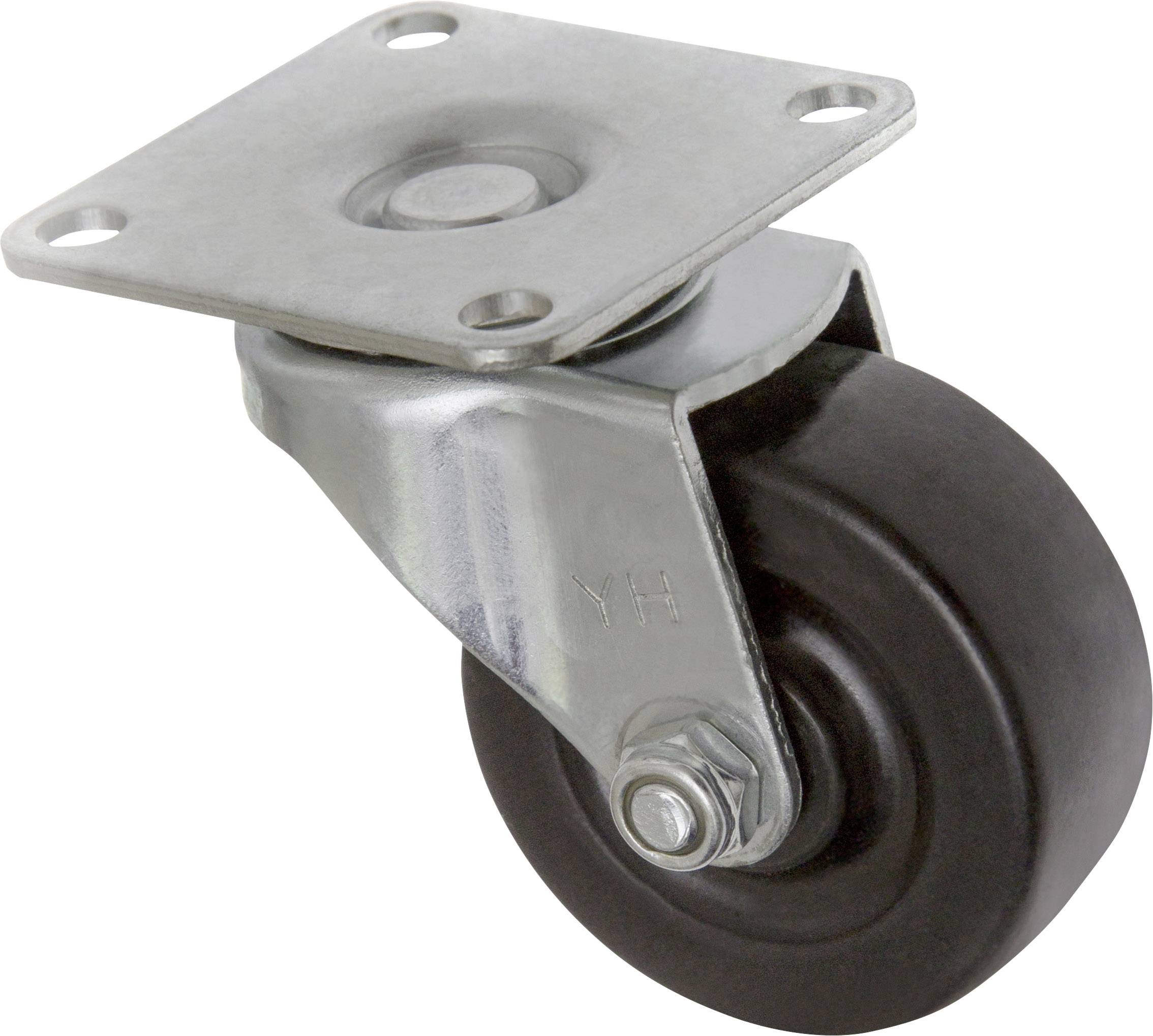 TOOLCRAFT TO-5137884 Kółko obrotowe gumowe 50 mm z płytką montażową Maksymalne obciążenie: 50 kg - obrazek 1