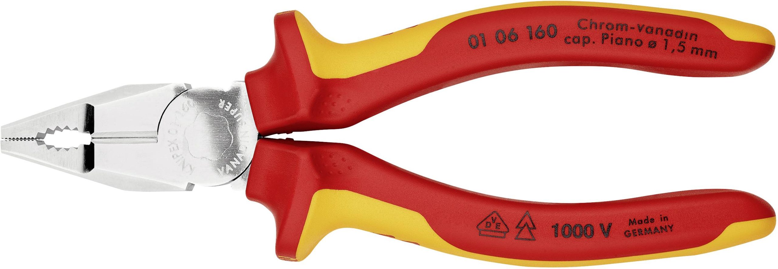 Kombinerki Knipex 01 06 160, 160 mm, 64 HRC, VDE - obrazek 1